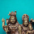 Tamas Brass Handcrafted Shiv Parivar Murti Statue / Idol with Antique Finish (Golden & Brown) (Pack of 1)